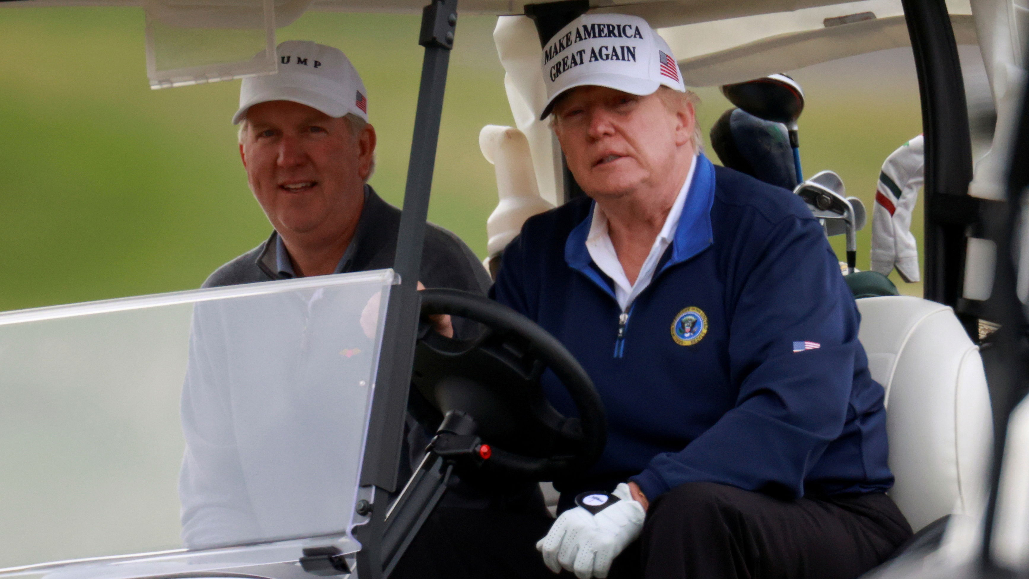 Donald Trump plants PALM TREES to block people seeing his golf course!